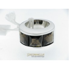 PIANEGONDA anello argento e quarzi fumè referenza AA010535 mis.16 new